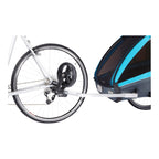 Sykkeltilhenger Coaster XT for 2 barn sammenfoldet