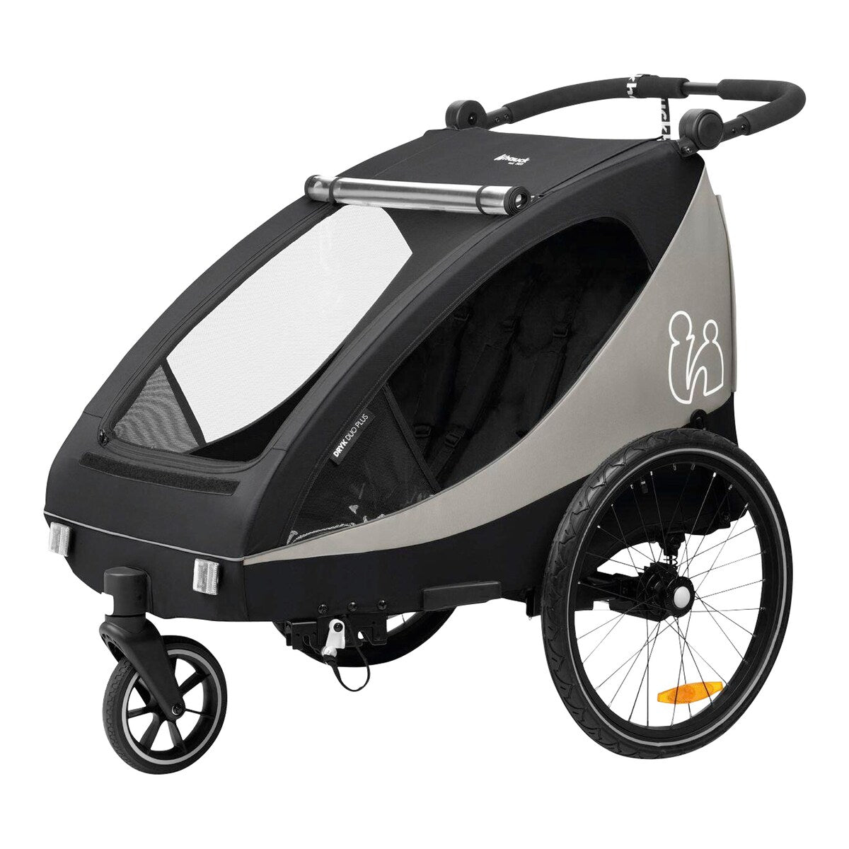 Sykkeltilhenger Dryk Duo Plus for 2 barn, fra 6 mnd - Hauck