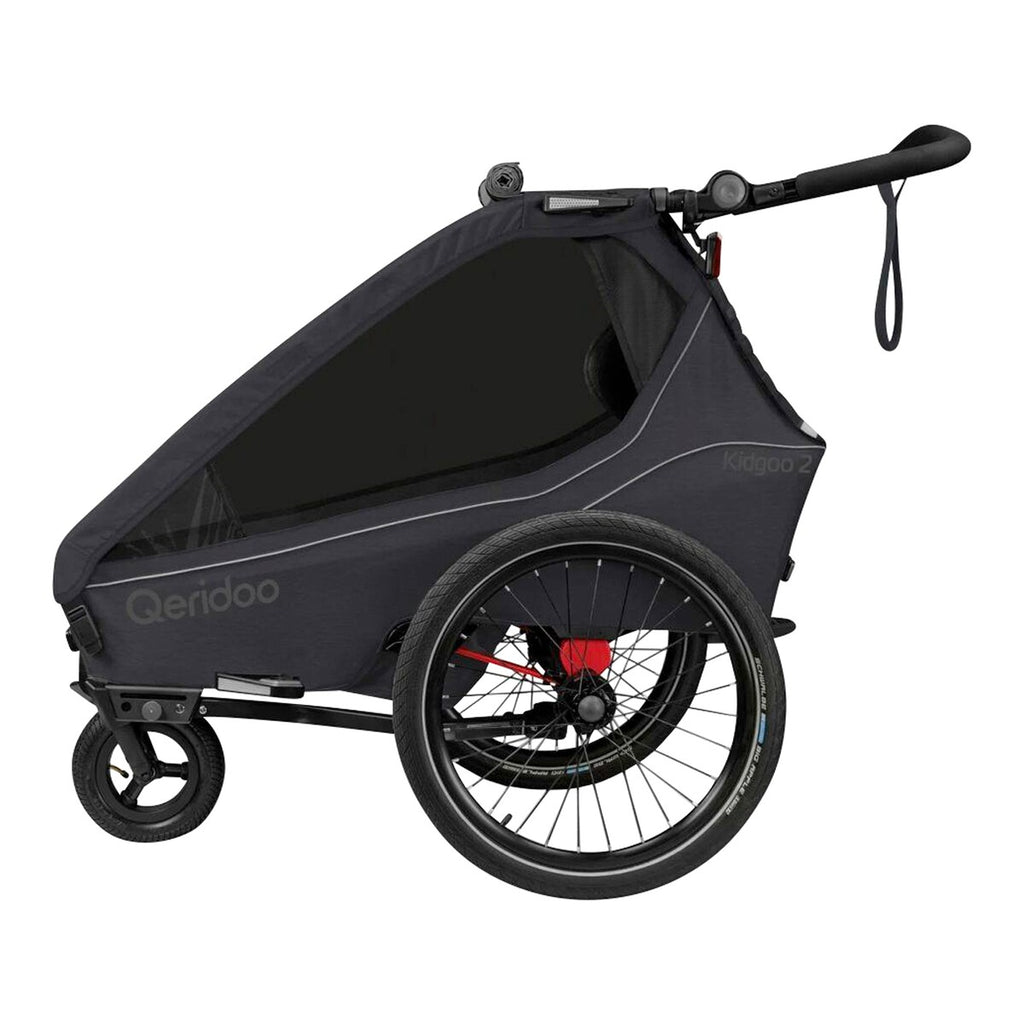Sykkeltilhenger Kidgoo 2 sett bakfra med refleks