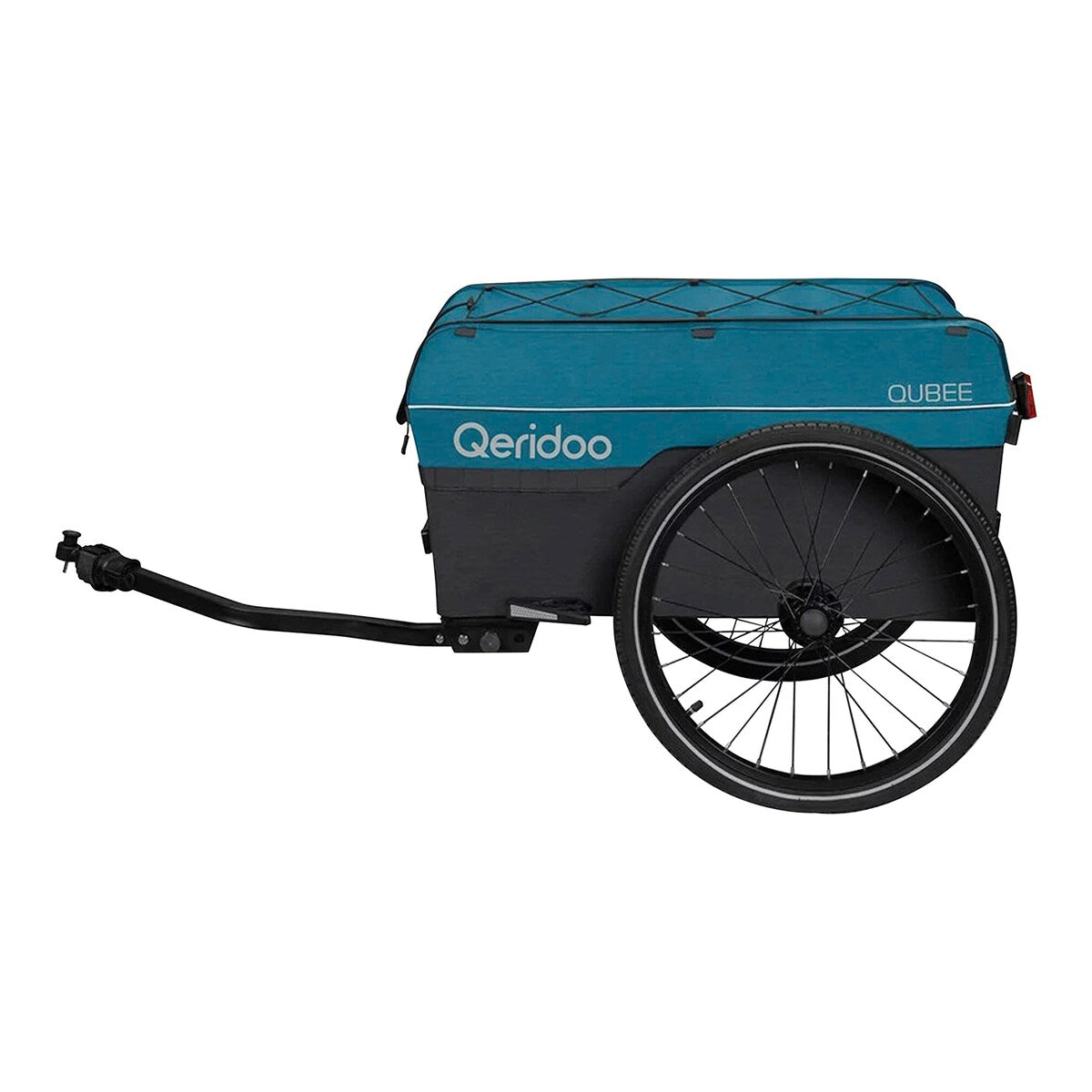 Sykkeltilhenger Qubee Grey bakside med hjul