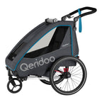 Sykkeltilhenger QUPA 1 forfra med canopy