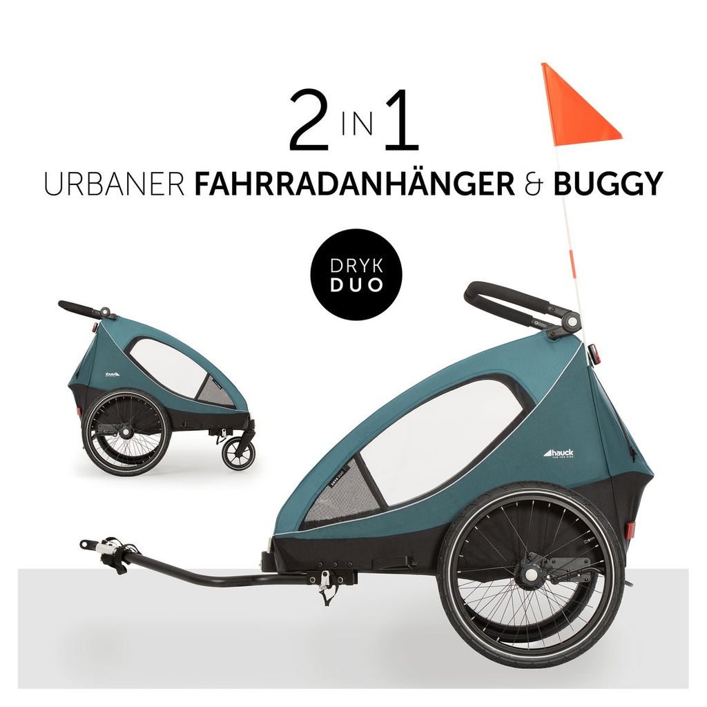 Detalj av sikkerhetsbelter på Sykkelvogn 2-i-1 Dryk Duo for 2 barn