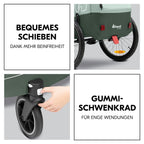 Sykkelvogn 2-i-1 Dryk Duo Plus for 2 barn med regntrekk