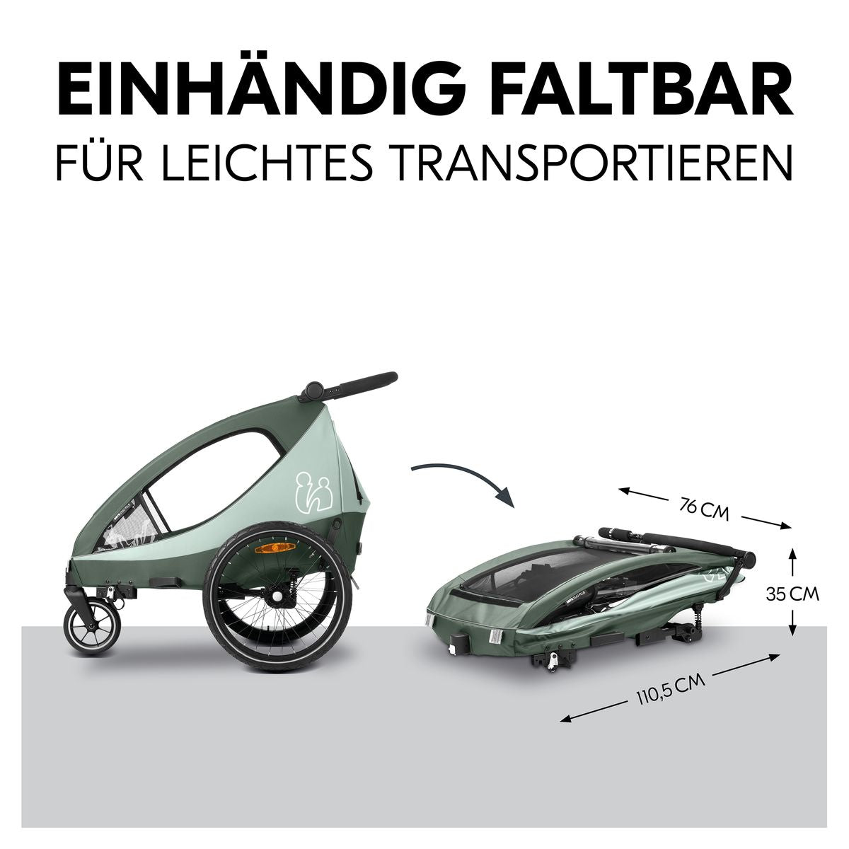 Oppbevaringslomme på Sykkelvogn Dryk Duo Plus 2-i-1 for 2 barn