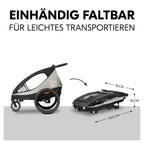 Sykkelvogn Dryk Duo Plus 2-i-1 for 2 barn svart refleksdetaljer