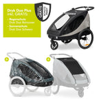 Sykkelvogn 2-i-1 Dryk Duo Plus bakside