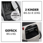 Sykkelvogn 2-i-1 Dryk Duo Plus med regntrekk