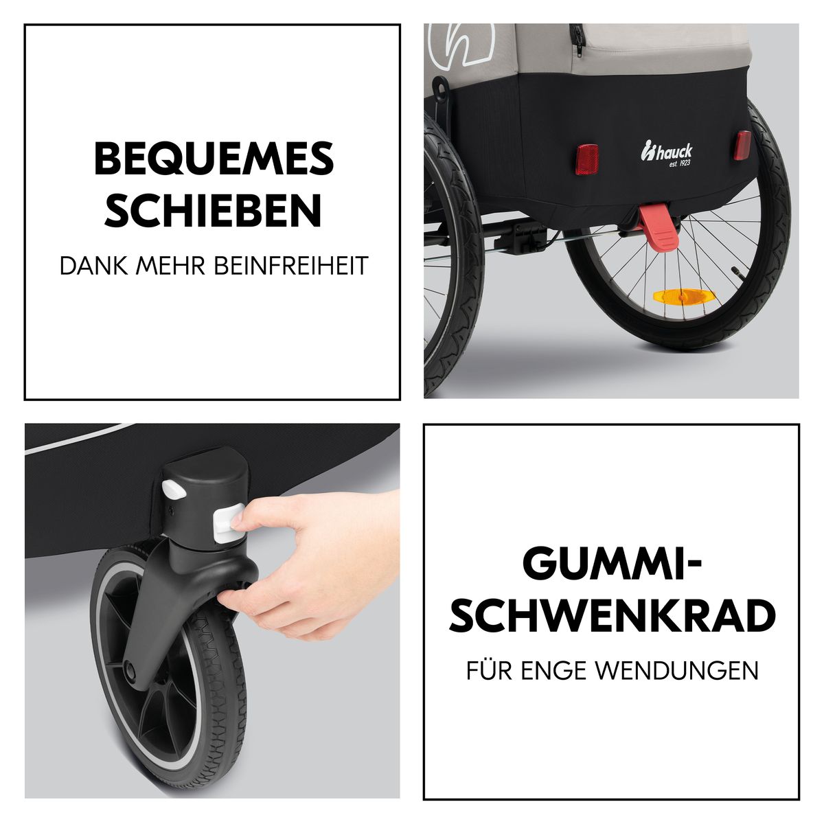 Sykkelvogn 2-i-1 Dryk Duo Plus med solsegel