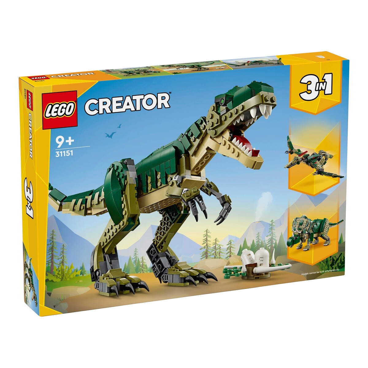 T.Rex 31151 dinosaur byggesett forfra