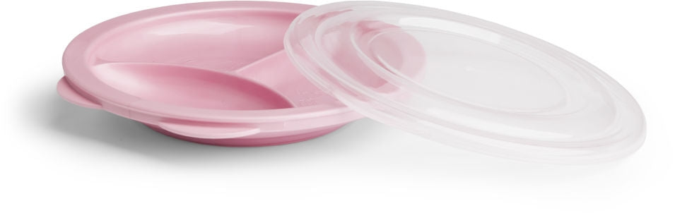Tallerken med tre rom og lokk, mais-basert Eco Baby detalj av rom