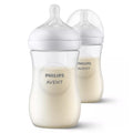 Tåteflaske 2-pak Natural Response 260 ml med silikonsmokk 1M+ - Philips Avent forfra
