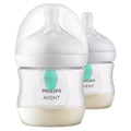 Tåteflaske 2-pak Natural Response 125 ml med AirFree-ventil 0M+ forfra