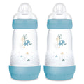 Tåteflaske 2-pakning Easy Start Anti-Colic 260 ml blå forfra