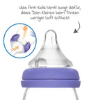 Nærbilde av anti-kolik ventil på Tåteflaske i glass 2-pakning 160 ml NaturalWave str. S - Lansinoh
