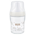 Tåteflaske i glass Perfect Match med silikonsmokk 120 ml fra Nuk forfra