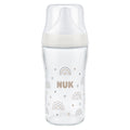 Tåteflaske i glass Perfect Match med silikonsmokk 230 ml - Nuk forfra