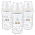 Tåteflaske i glass 3-pack Perfect Match 230 ml fra 3 mnd - Nuk forfra