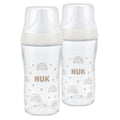 Tåteflaske i glass 2-pack Perfect Match 230 ml fra 3 mnd - Nuk forfra