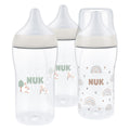 Tåteflaske i plast 3-pack Perfect Match 260 ml fra 3 mnd - Nuk forfra