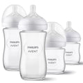 Tåteflasker i glass 4-pk 120 og 240 ml Natural Response - Philips Avent for naturlig mating