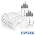 Tåteflaskesett 5 deler 140 ml med flaskesmokk - MiaMia front
