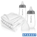 Tåteflaskesett 5 deler 260 ml med flaskesmokk MiaMia for enkel mating