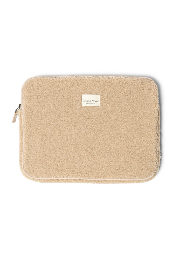 Teddy laptopveske 15 tommer ecru forfra