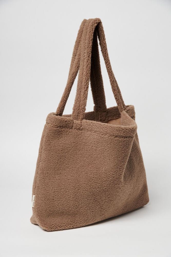 Teddy mammaveske brun 58x42 cm Øko-Tex bakside