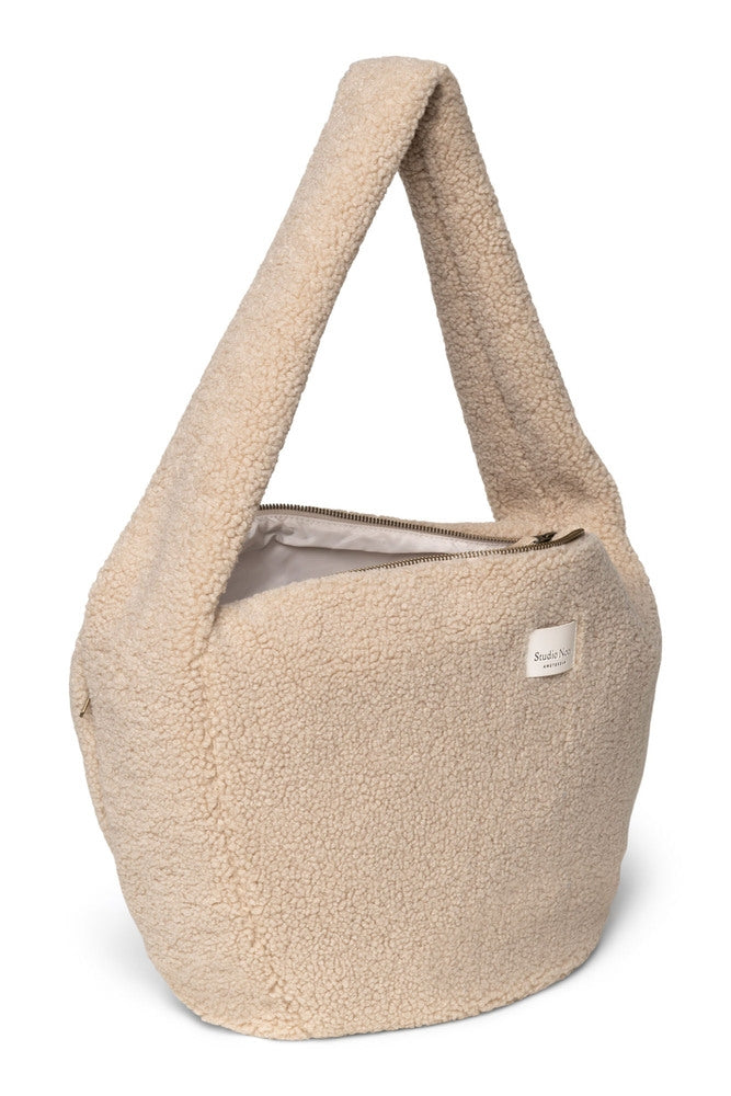 Teddy skulderveske ecru 48x36 cm Studio Noos bakside