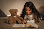 Teddybjørn Papa 36 cm tobakksbrun i teddyfleece detalj