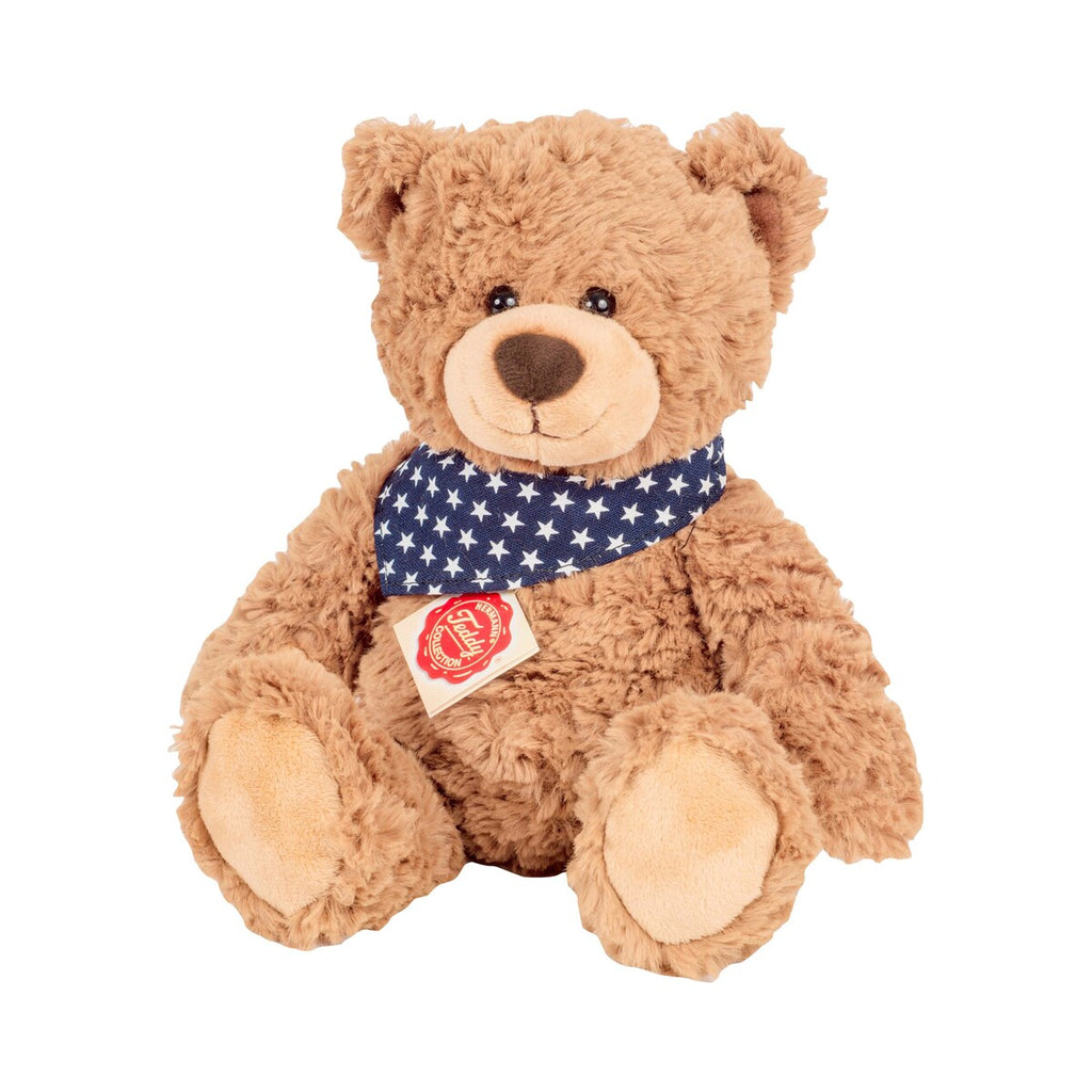 Teddybjørn Rufus i plysj 30 cm fra fødsel front