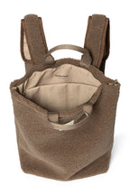 Teddyryggsekk for voksne brun 41x39 cm montert på rygg