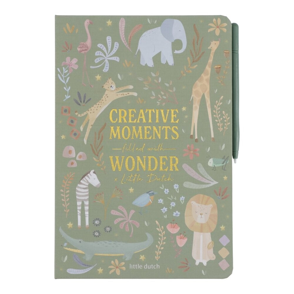 Tegnetablet Safari Friends med 30 maler - Little Dutch