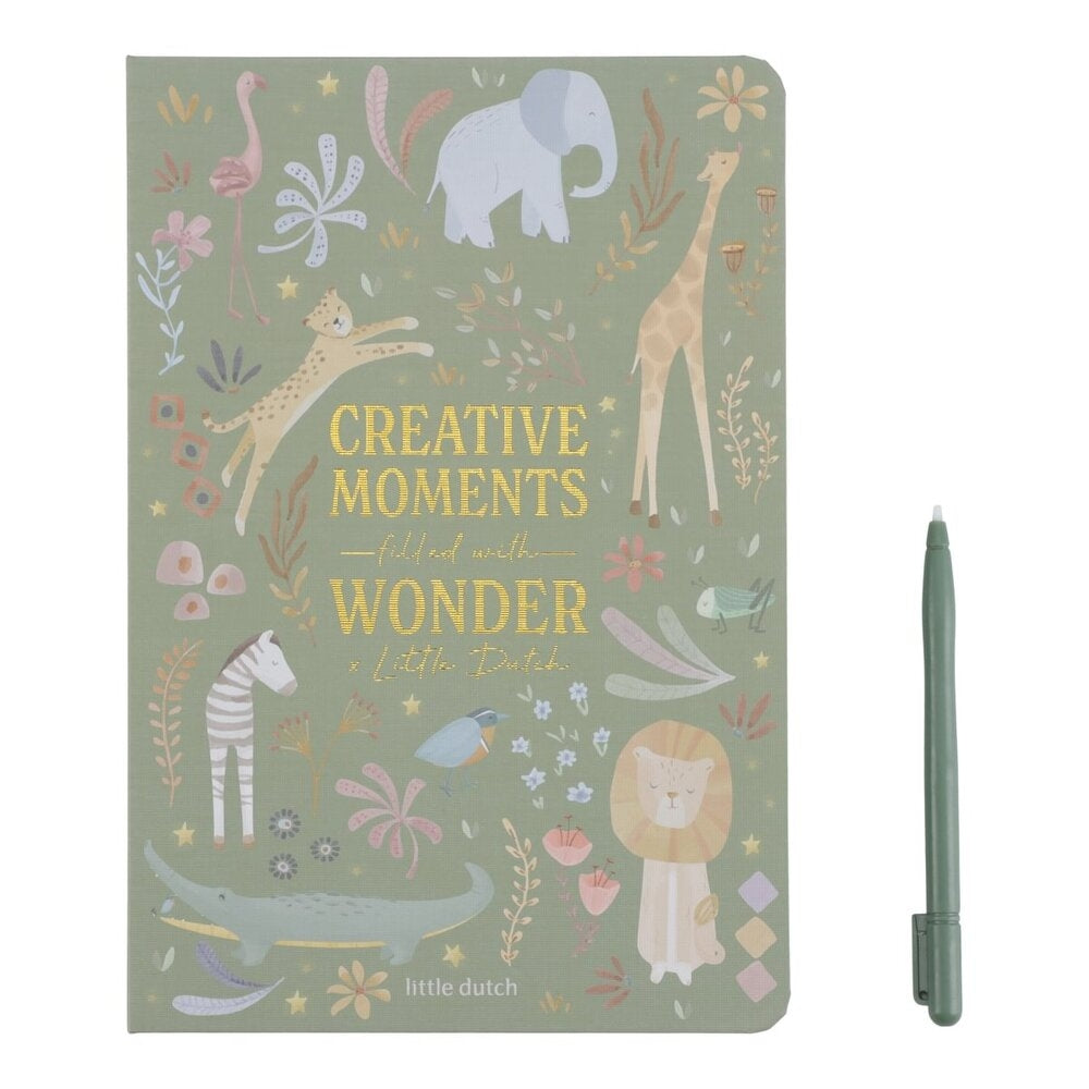 Tegnetablet Safari Friends med 30 maler - Little Dutch
