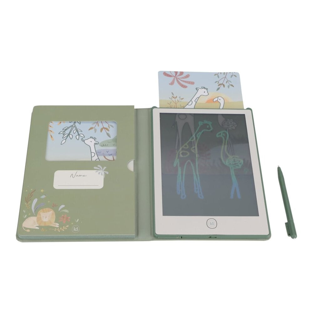 Tegnetablet Safari Friends med 30 maler - Little Dutch