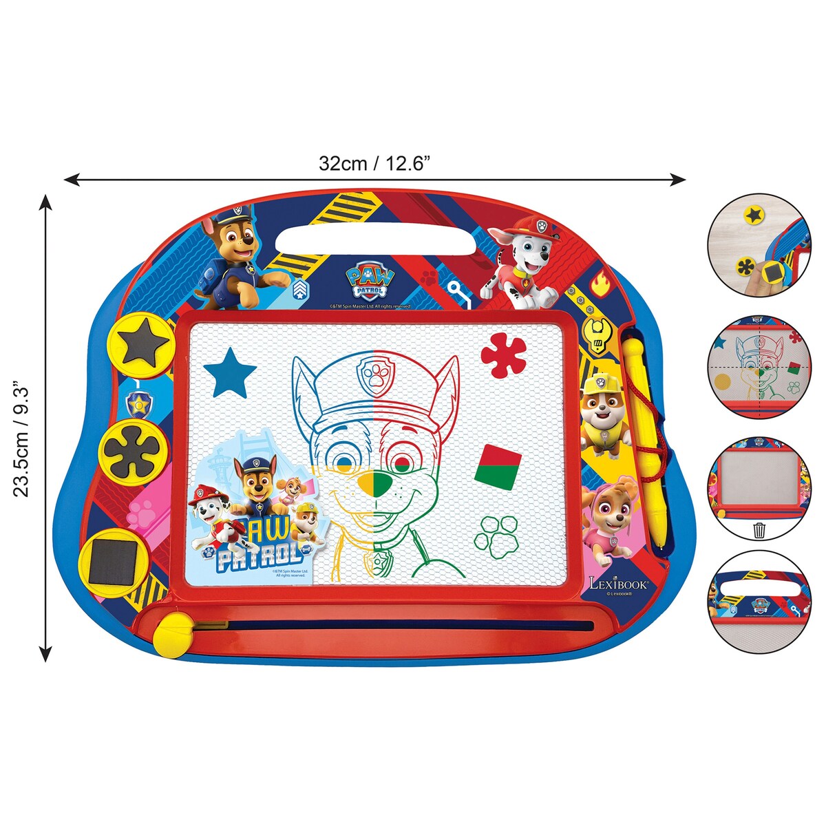 Detalj av stempler på Tegnetavle Paw Patrol