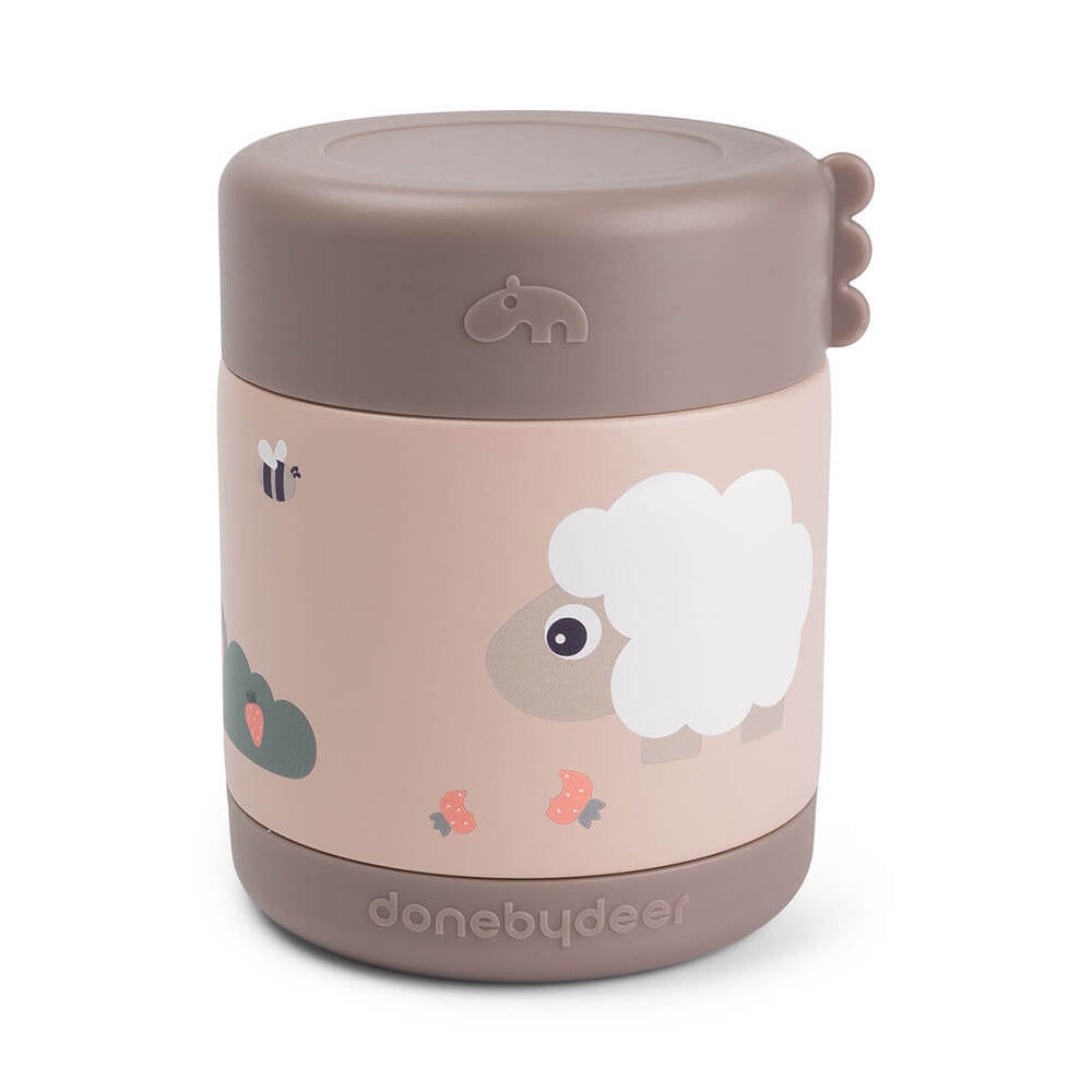 Termos matbeholder Tiny Farm rosa 300 ml forfra