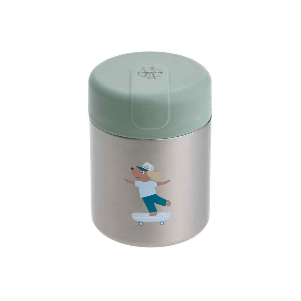 Termosbeholder rustfritt stål 315 ml Tiny Team hund forfra