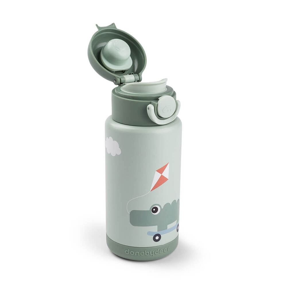 Termosflaske Playground grønn 340 ml rustfritt stål bakside