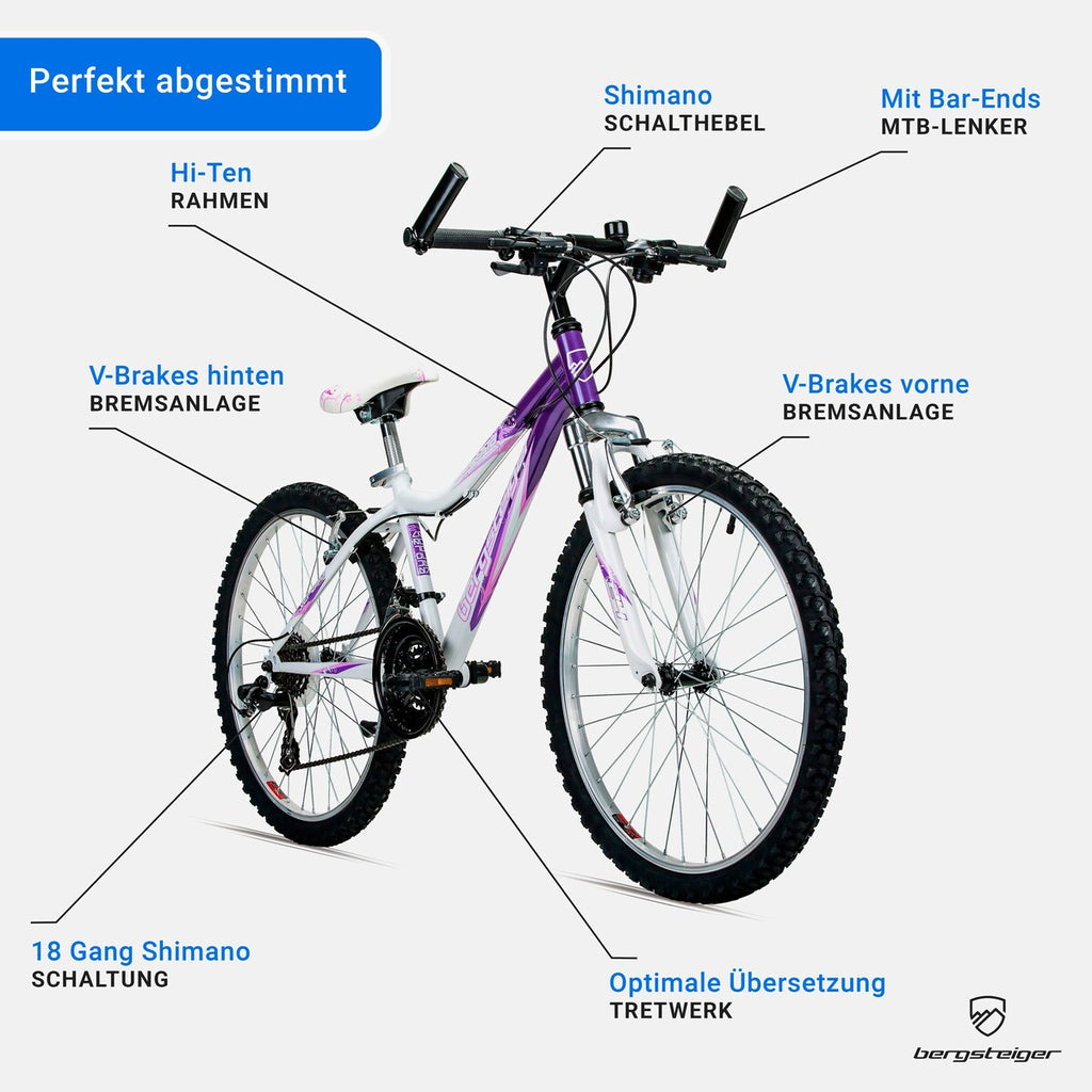 Terrengsykkel Verona 24 tommer for jenter - Bergsteiger pedal