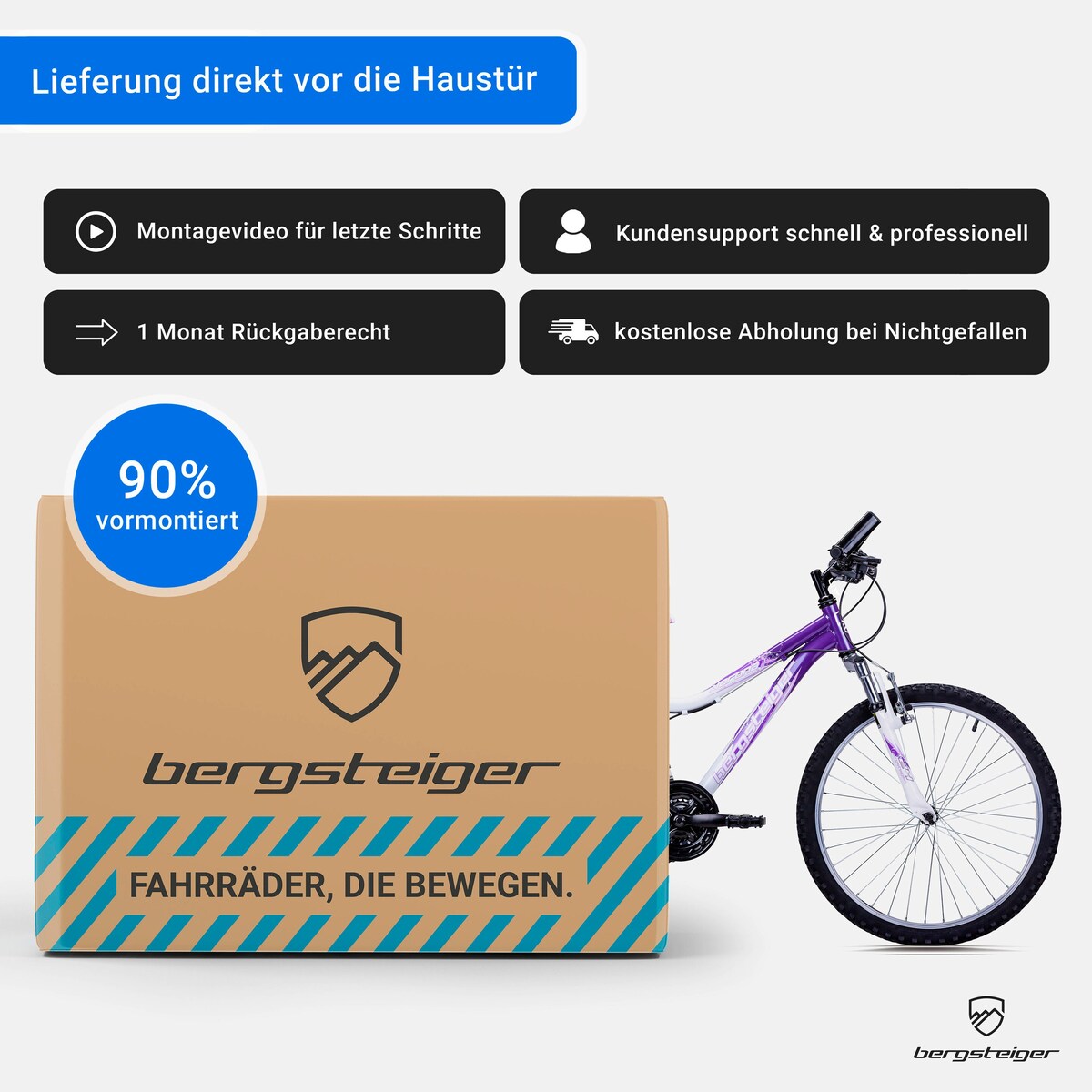 Terrengsykkel Verona 24 tommer for jenter - Bergsteiger detalj av styre