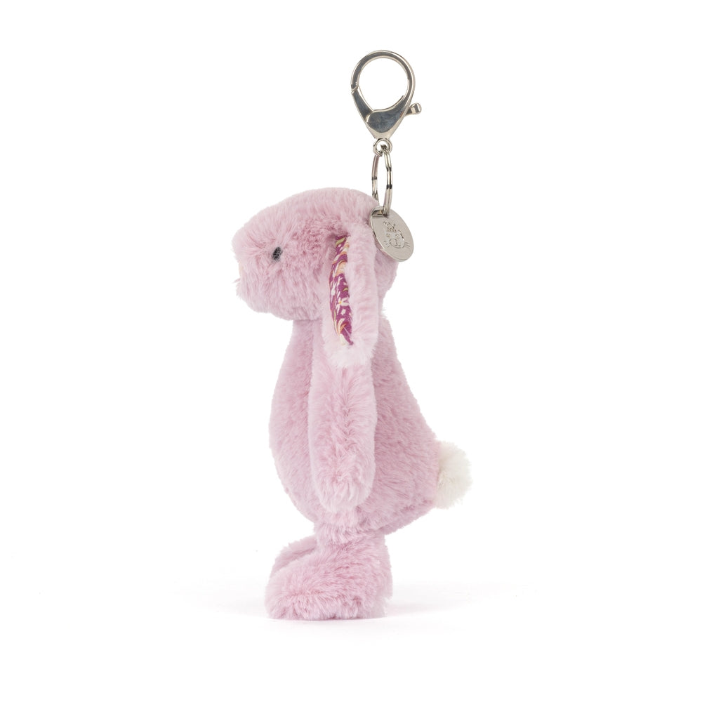Nærbilde av detaljer på Thistlepop Blossom Bunny veskeanheng