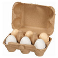 Tilbehør til lekebutikk, 6 egg med borrelås - Goki forfra