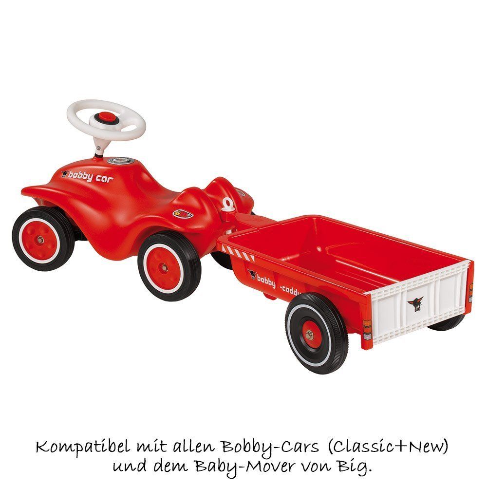 Tilhenger Bobby Caddy til sparkebil rød 8 liter - bakside