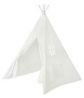 Tipitelt i canvas med fiberglassstenger 156x110x177 cm forfra