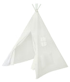 Tipitelt i canvas med fiberglassstenger 156x110x177 cm forfra