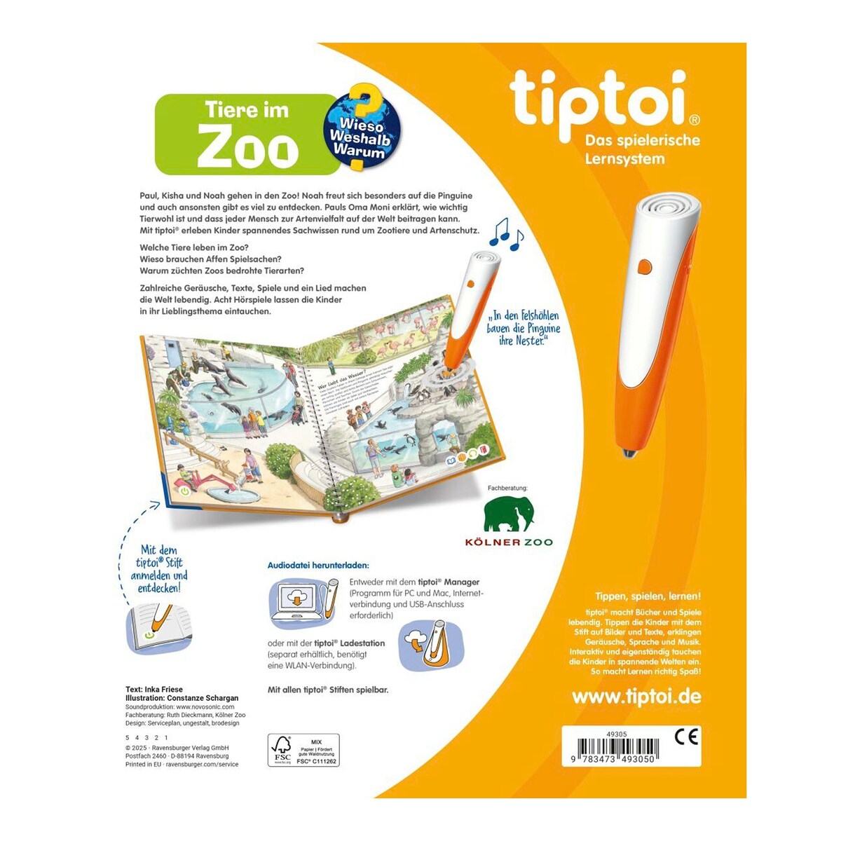 tiptoi® faktabok "Wieso? Weshalb? Warum? Tiere im Zoo" interaktiv side