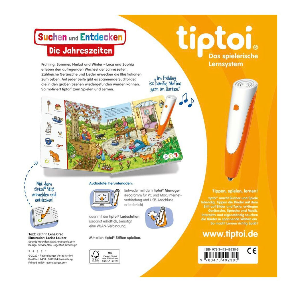 tiptoi® lete og oppdage: årstidene åpen bok