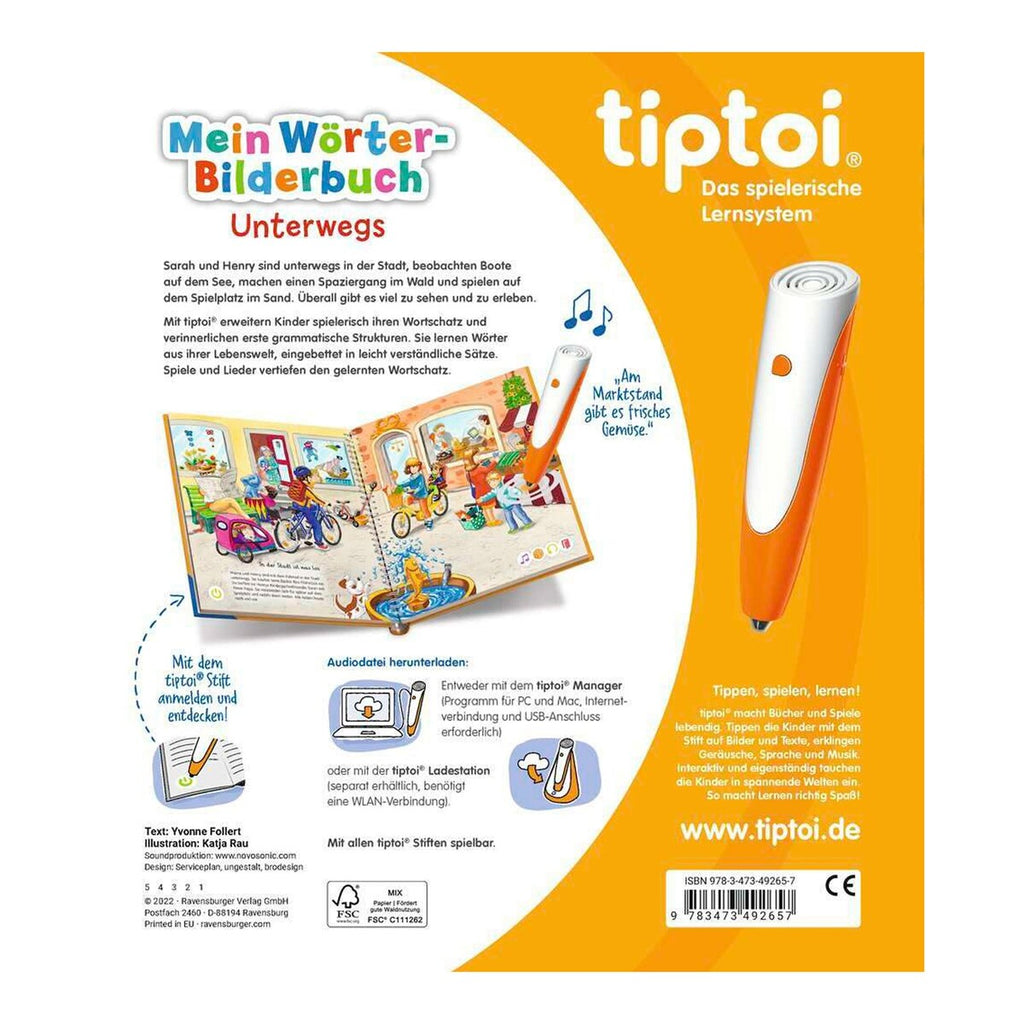 nærbilde av illustrasjon i tiptoi® ordbildebok på tur fra 3 år 12 sider