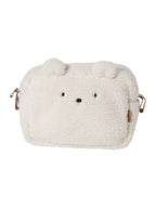 Toalettmappe for barn i teddyfleece polyester 25x10x18 cm bakside